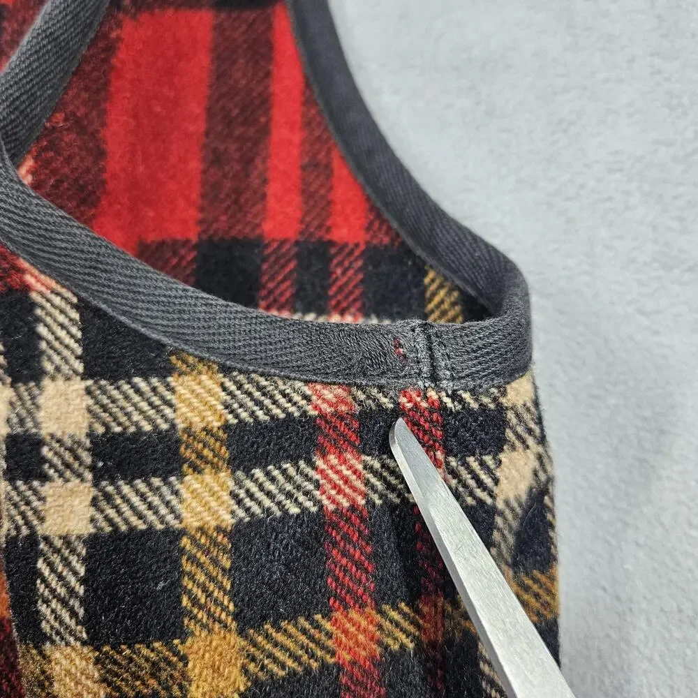 Vintage J.Crew Wool‎ Hunting Vest Men’s Size XL Red Plaid Oarsman Outdoorsman